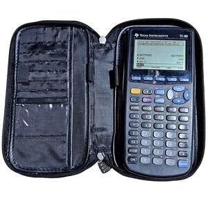 Texas Instruments TI-89 Graphing Calculator with Zippered Case Works Tested